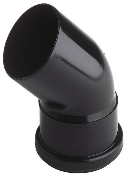 Connection elbow black DN50/45°